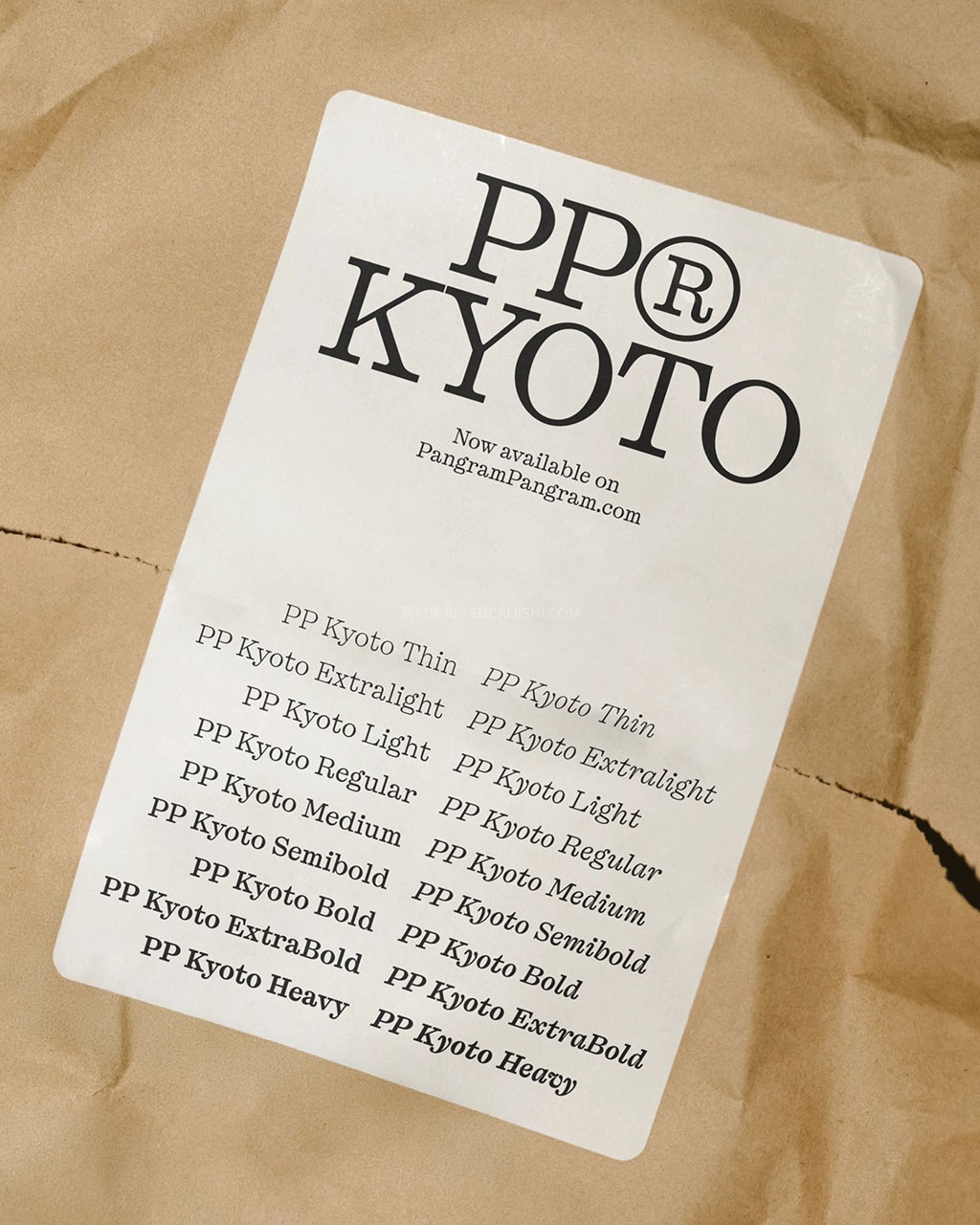 PP Kyoto 多语种粗衬线日文字体